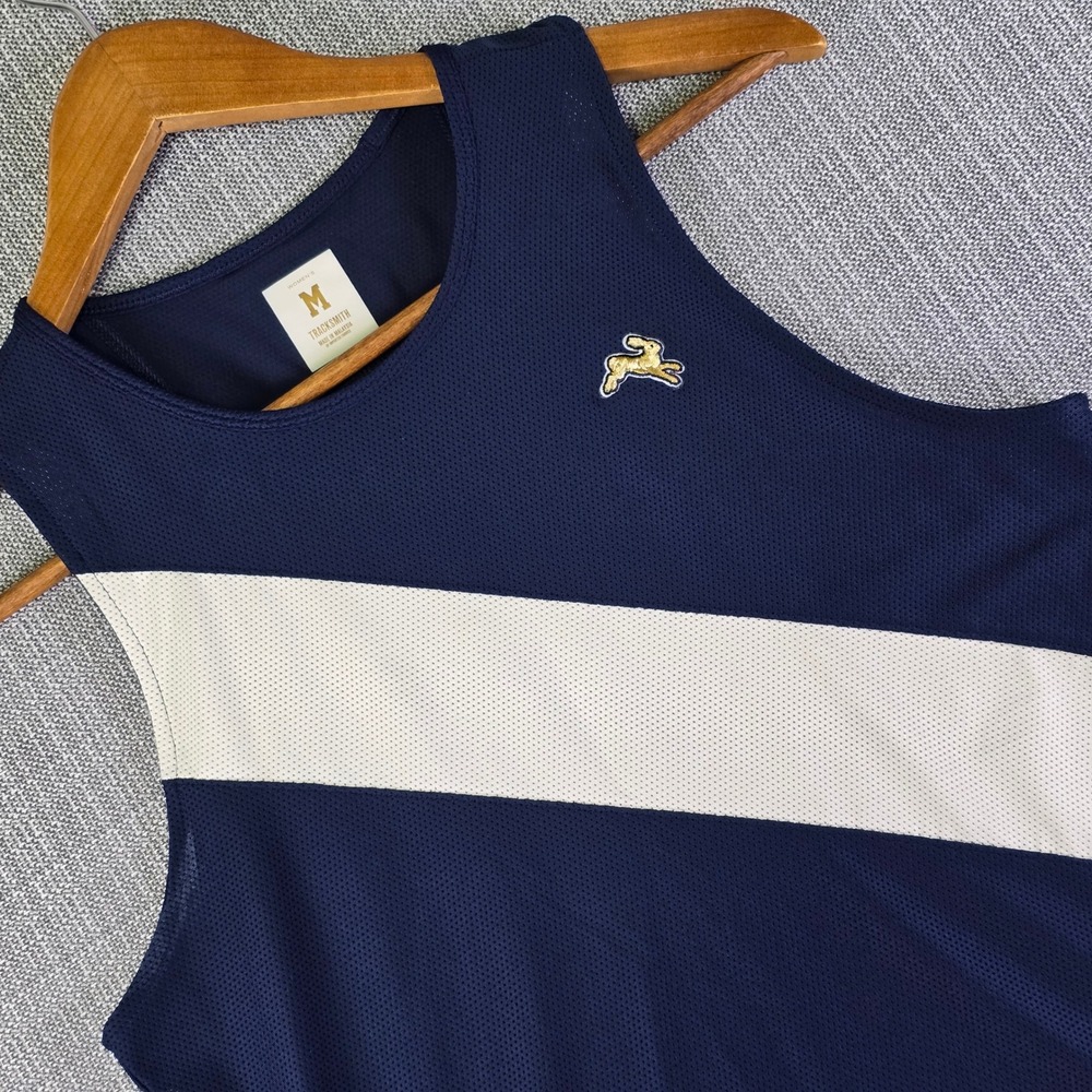 Tracksmith Van Cortlandt Singlet Womens M Navy Blue Sash 2:09 Mesh Running EUC